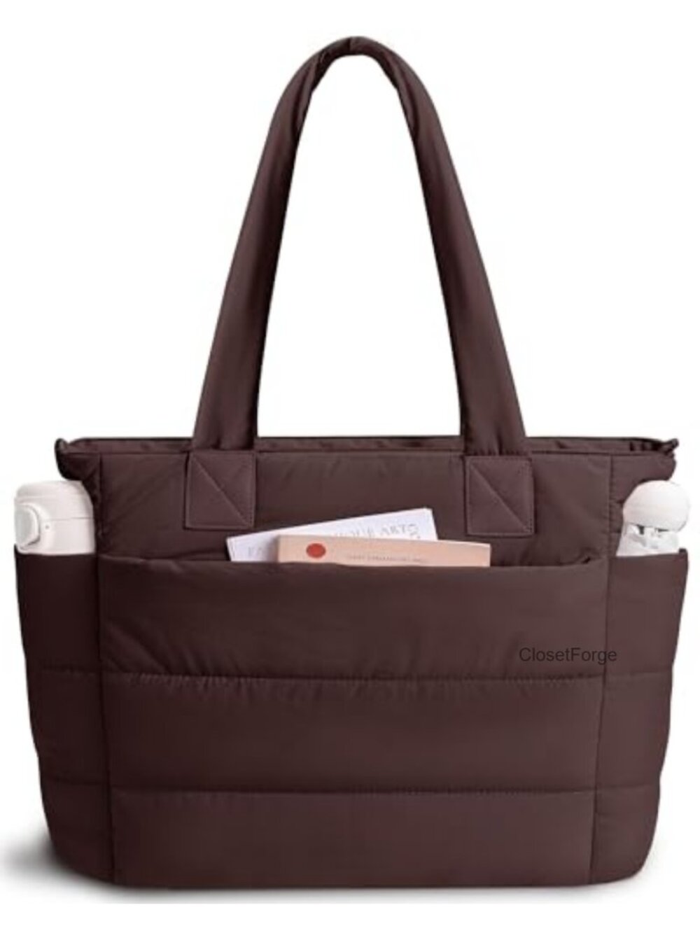 Quilted Puffer Tote Bag for Women, Lightweight Nurse/Teacher/Travel Handbag